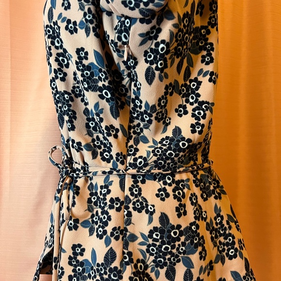 J. Crew Pink Blue Floral Faux Wrap Peplum Long Sleeve Blouse Top Size Small - Picture 6 of 11